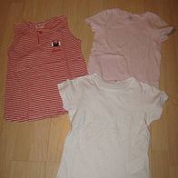 2x T-Shirt H&M + Hot&Spicy uni + Top Sigikid Gr. 128/134 (0313)