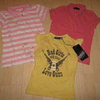 2x Polo - T-Shirt Oshkosh / ESP ESPRIT + T-Shirt Emoi byemonite NEU Gr. 122/128 0313