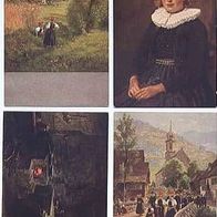 Kunst AK von W. Hasemann Schwarzwald Gemälde um 1920 4 Karten