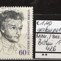 Berlin 1972 150. Todestag von Ernst Theodor Wilhelm Hoffmann MiNr. 426 gestempelt -3-