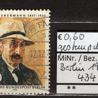 Berlin 1972 125. Geburtstag von Max Liebermann MiNr. 434 gestempelt -3-