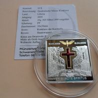 Vatikan 2005 10 $ Liberia PP Gold Silber Konklave Swarovski * *