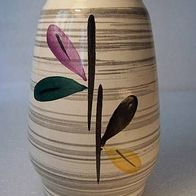 Handbemalte Keramik-Vase, West Germany 50ger Jahre