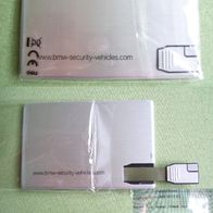 BMW 7 Series High Security USB Stick im Scheckkarten-Format 8GB Silber Edelstahl