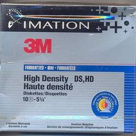 10er Pack 5,25" 1,2 MB HD Disketten 3M formatiert NEU - OVP