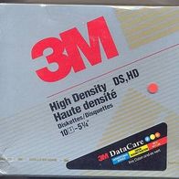 10er Pack 5,25" HD 1,6 MB Disketten 3M unformatiert NEU - OVP