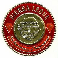 Sonder-Siegelmarke "5. Jahrestag der Unabhängigkeit 27.04.1966" Sierra Leone Afrika