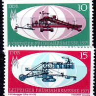 DDR 1971 MI. 1653-1654 * * Leipziger Messe Postfrisch (p1329)