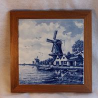 Keramik Bild - " Holland-Landschaft mit Windmühlen " * **