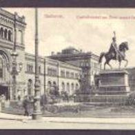 Hannover, Centralbahnhof + Ernst - August - Denkmal gel.1917. (364)