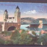 Köln a. Rh. Hohenzollernbrücke gel.1917.(372)