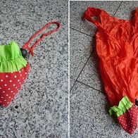Einkaufstasche für die Handtasche in Form einer Erdbeere