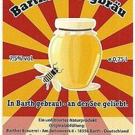 Bieretikett Barther Brauerei Barth, Lkr. Vorpommern-Rügen, Mecklenburg-Vorpommern