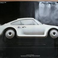Poster Porsche 959 Group B Study weiß