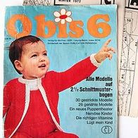 Kindermode "0 bis 6" 1972-02 Zeitschrift DDR