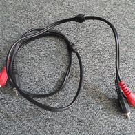 Cinchstecker-Kabel, 2-fach, rot-schwarz, ca. 90 cm (T#)