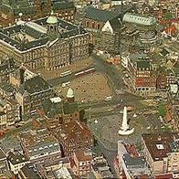 NL 1000 Amsterdam Luftbild königlicher Palast und Nationaldenkmal 1974
