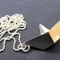 Miniblings Papierschiff-Anhänger Aus Metall – Versilbert, 30 Mm – Perfekt Für Bettelarmbänder, Ketten Oder Reißverschlüsse
