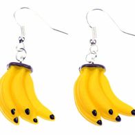 Orecchini Miniblings A Banana 3D: Divertenti E Gialli, Fatti A Mano A Berlino. Gioielli In Miniatura Per Un Look Originale.