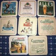 8 Bierdeckel Bavaria Eichbaum Clausthaler