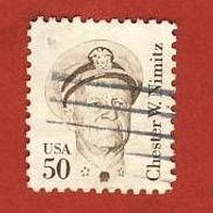 USA 1985 Nimitz, Adimiral Mi.1728.A.10,75 gezähnt. gest.