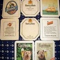 8 Bierdeckel Clausthaler Astra Thurn und Taxis Mönchshof
