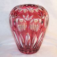 Alte, massive, sehr schön geschliefene Bayerischer-Wald Kristallglas-Vase