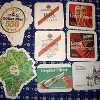 8 Bierdeckel Heidelberger Palmbräu Hoepfner Zötler