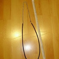 Pilgrim Kette lang Silberkette + Lederband 110cm