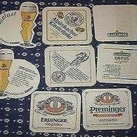 8 Bierdeckel Weldebräu Erdinger Karlberg Alpirsbacher