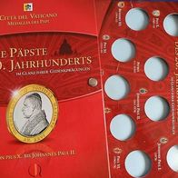 Vatikan Faltalbum - für Päpste Sammlung 20 Jahrhundert- Gedenkprägungen