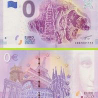 0 Euro Schein 150 Jahre Entdeckung Dechenhöhle XEBF 2018-1 selten Nr 3222
