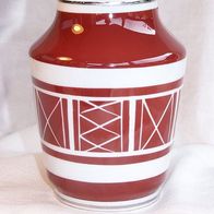 Handbemalte Spechtsbrunn Porzellan Vase mit geometrischem Dekor