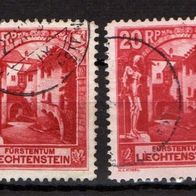 Liechtenstein gestempelt Michel Nr. 97B - 2 mal