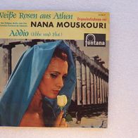 Nana Mouskouri - Weiße Rosen aus Athen / Addio (Ebbe und Flut), Single - Fontana 1961