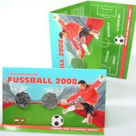 Österreich 2 Münzen 5 Euro 2008 im Blister Fußball-EM