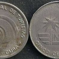 Kuba 5 Centavos 1989 Cuba - INTUR - Tier / Muschel oder Schnecke / Baum / Palme