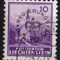 Liechtenstein gestempelt Dienstmarke Michel Nr. 12X geriffelter Gummi - RAR