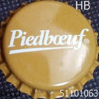 Piedboeuf Brasserie Bier Brauerei Kronkorken beige Belgien in unbenutzt capsule biere