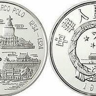China Silber 5 Yuan 1992 PP/ Proof "MARCO POLO"