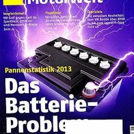 ADAC Motorwelt 5/2013: Pannenstatistik 2013 - Das Batterieproblem