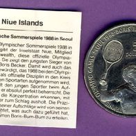 Niue Island 5 Dollars 1987 Boris Becker
