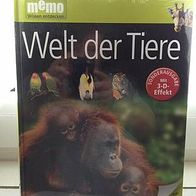 memo Wissen entdecken - WELT DER TIERE mit 3 - D Effekt und Brille * * * Neu & OVP * **