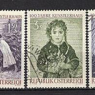 Österreich 1961 100 Jahre Gesellschaft bildender Künstler MiNr. 1087 - 1090 gest.