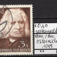Österreich 1961 150. Geburtstag von Franz Liszt MiNr. 1099 gestempelt -1-