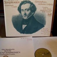 Mendelssohn-Bartholdy- Die fünf Symphonien (Masur, Schreier, Stolte) 4Lp-Box -mint !