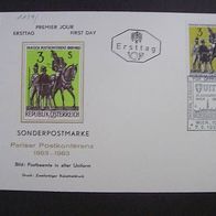 Österreich Ersttagskarte Mi.1129 Pariser Postkonferenz 1863-1963