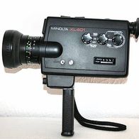 Minolta XL 401 Super 8 Kamera, Objektiv Minolta Zoom Rokkor-Macro 1:1:2 / 8.5 - 34 mm