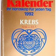 Buch: Sternzeichen Taschenkalender Krebs 22.06.-22.07.
