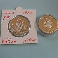 Vatikan 1984 500 LIRE Silber PP